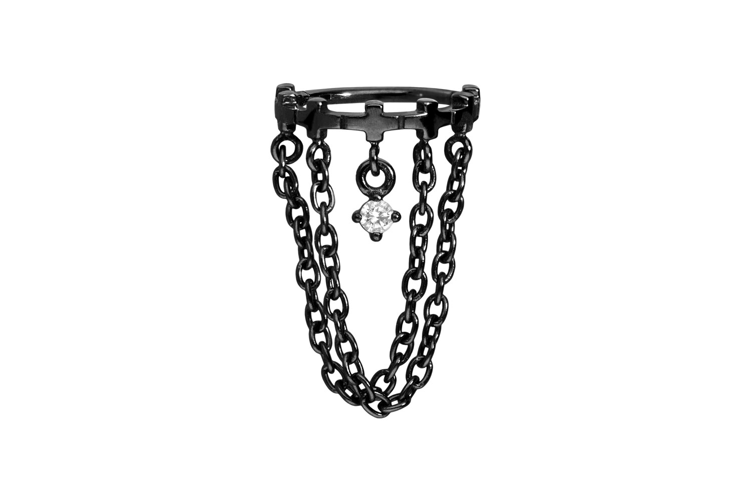 Chirurgenstahl Segmentring Clicker Piercing KRONE + KETTEN